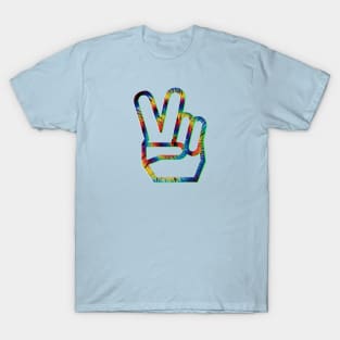 Tie Dye Peace Fingers T-Shirt